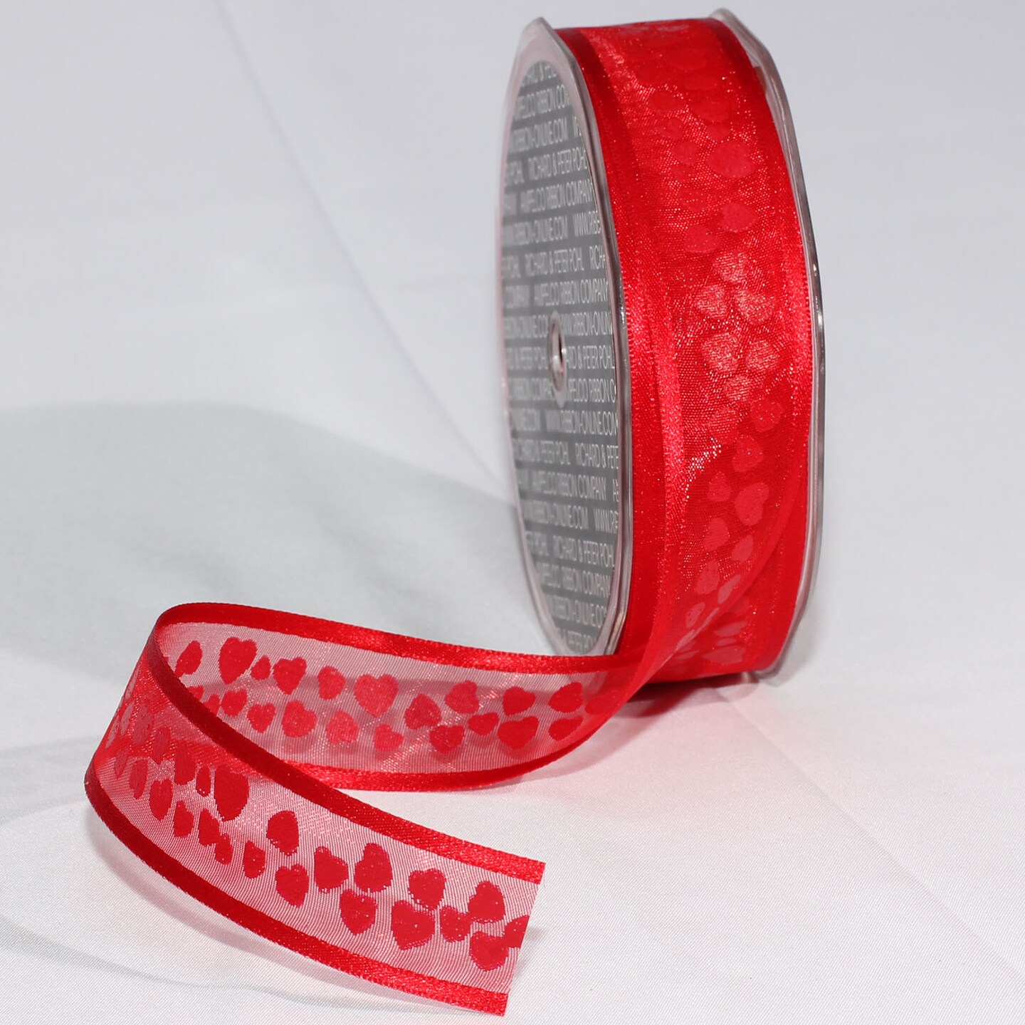 The Ribbon People Red Hearts Contemporary Edge Ribbon 1" x 30 Yards
