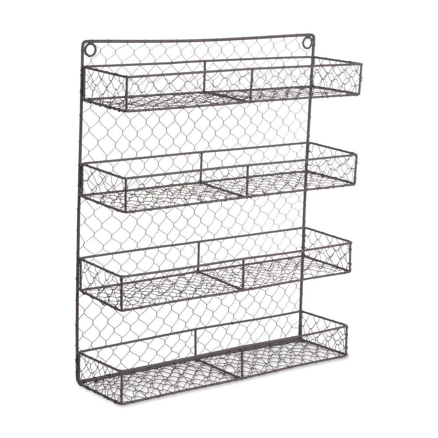 Contemporary Home Living 20&#x22; Silver Multi-purpose 4 Tier Spice Rack