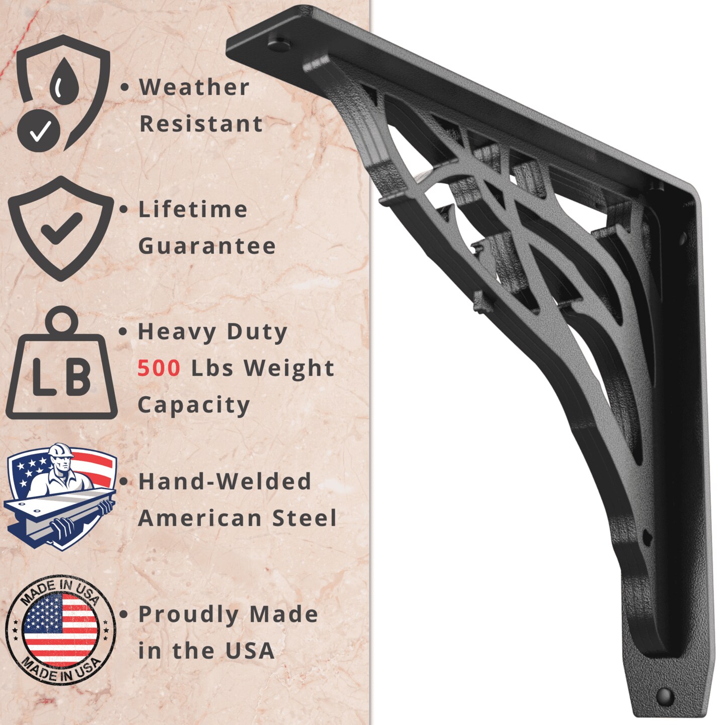 Starby Decorative Heavy Duty Steel Brackets