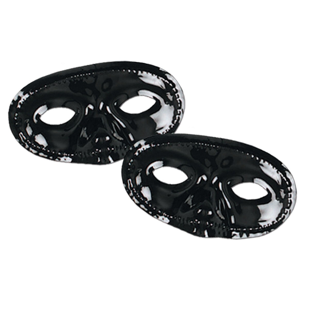 Party Central Club Pack of 24 Black Masquerade Unisex Adult Mardi Gras Half Masks - One Size