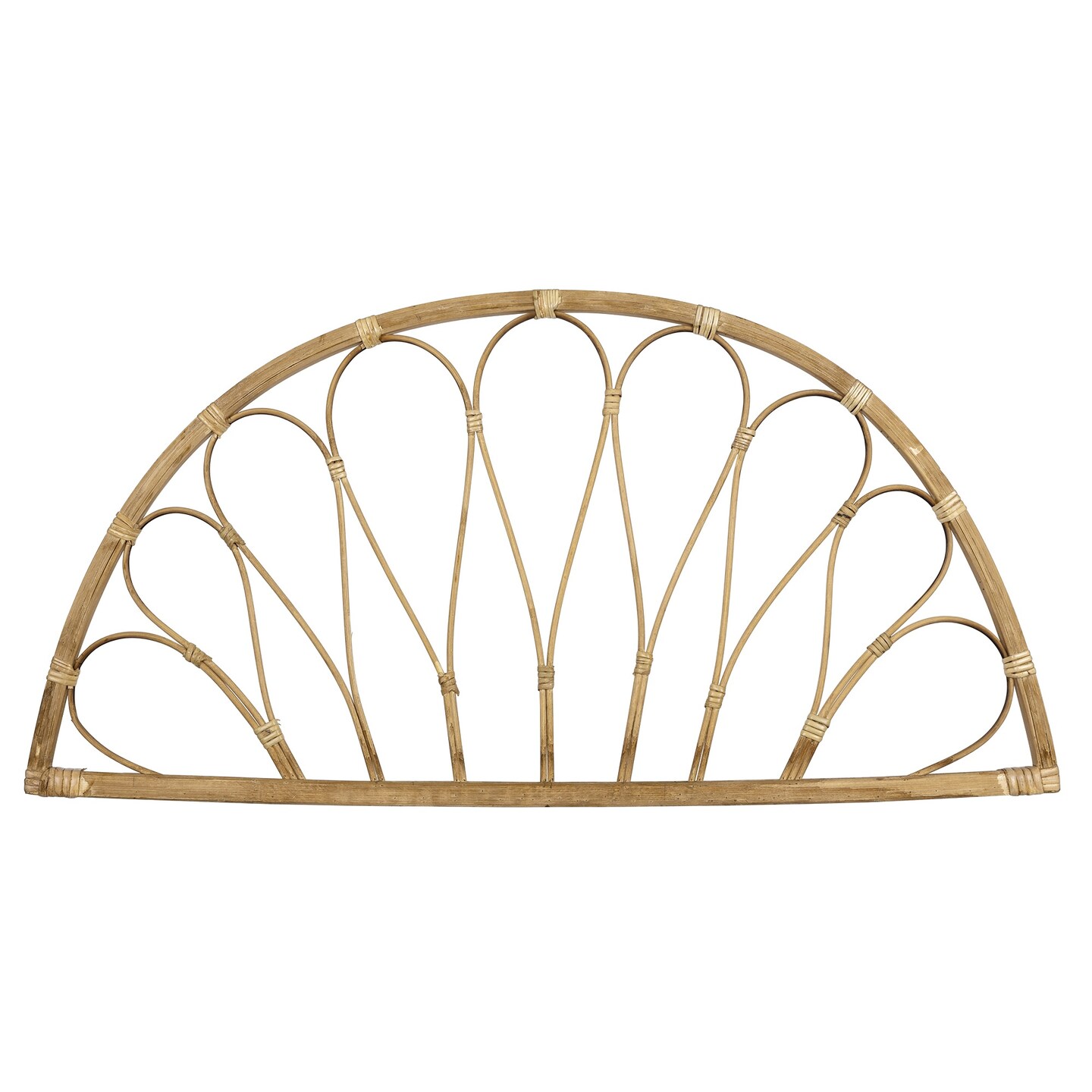 Contemporary Home Living 29.75&#x22; Brown Boho Arched Bamboo Wall Decor