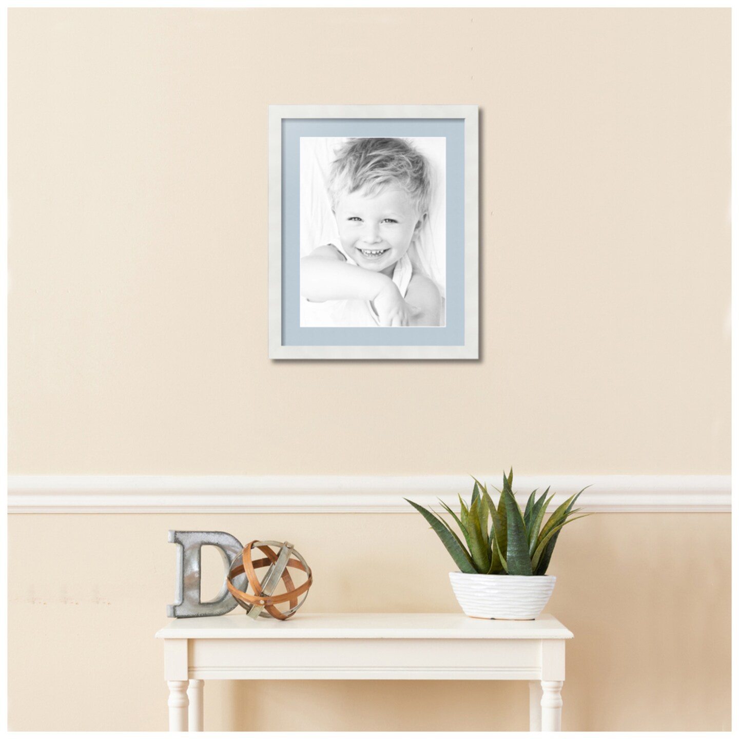 ArtToFrames 17x21" Matted Picture Frame with 13x17" Single Mat Photo Opening Framed in 1.25" White and 2" Mat (FWM-3966-17x21)