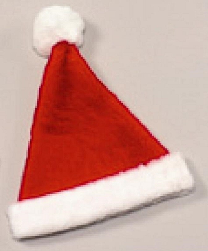 The Costume Center Red and White Plush Christmas Santa Hat &#x2013; One Size Fits Most
