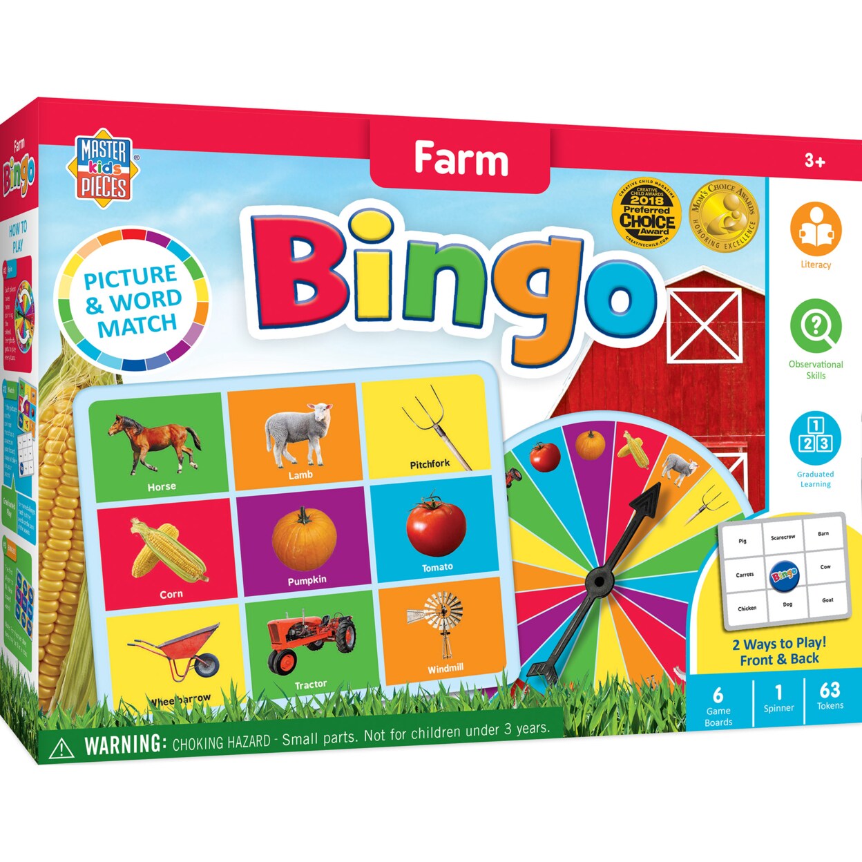 Masterpieces   Kids Games - Farm Bingo Game