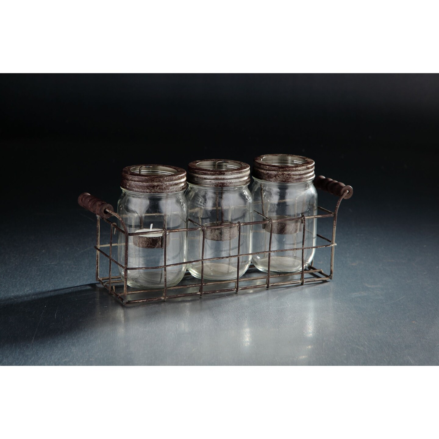 CC Home Furnishings 12&#x22; Clear Glass Tea Light Candle Holder with Tray