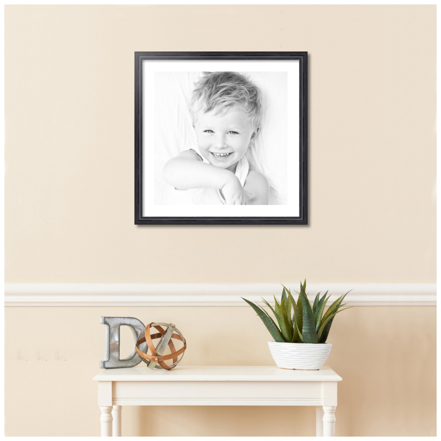 ArtToFrames 24x24" Matted Picture Frame with 20x20" Single Mat Photo Opening Framed in 1.25" Black and 2" Mat (FWM-4083-24x24)