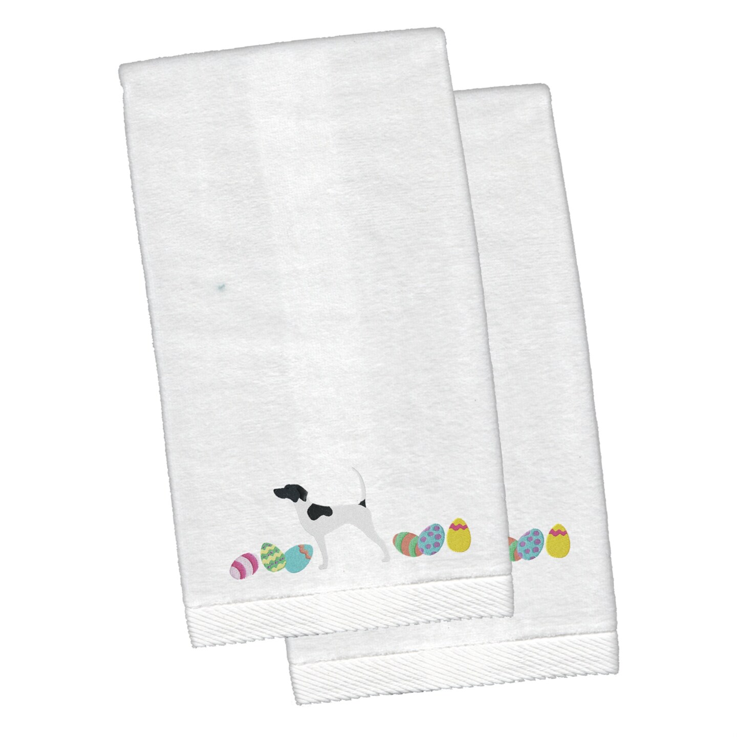 &#x22;Caroline&#x27;s Treasures English Pointer Easter Emboidered Hand Towels, 26hx16w, Multicolor&#x22;