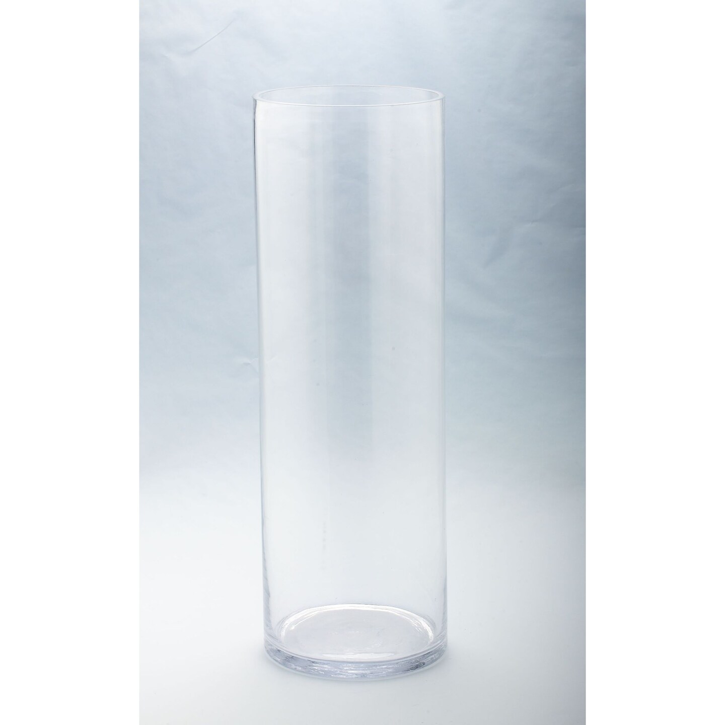 CC Home Furnishings 23.5" Clear Solid Glass Cylindrical Flower Vase