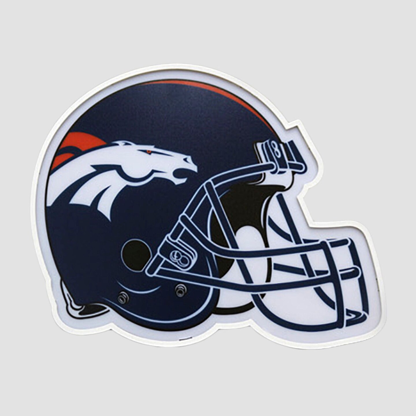 The Memory Company 13.5" Orange and White NFL Denver Broncos LED Helmet Lamp