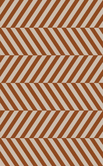 Tiwari Home 2&#x27; x 3&#x27; Aeonian Chevron Ribbons Warm Orange and Light Gray Reversible Hand Tufted Rectangular Area Throw Rug