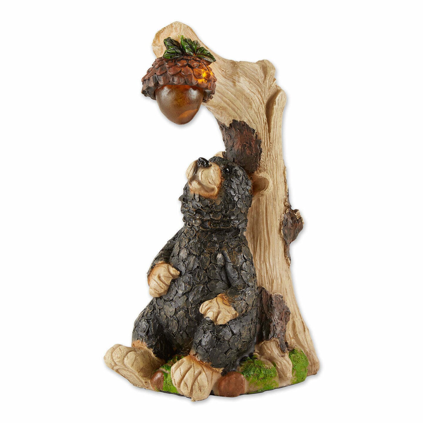 Accent Plus Home Decorative Solar Light-Up Bear Garden Statue