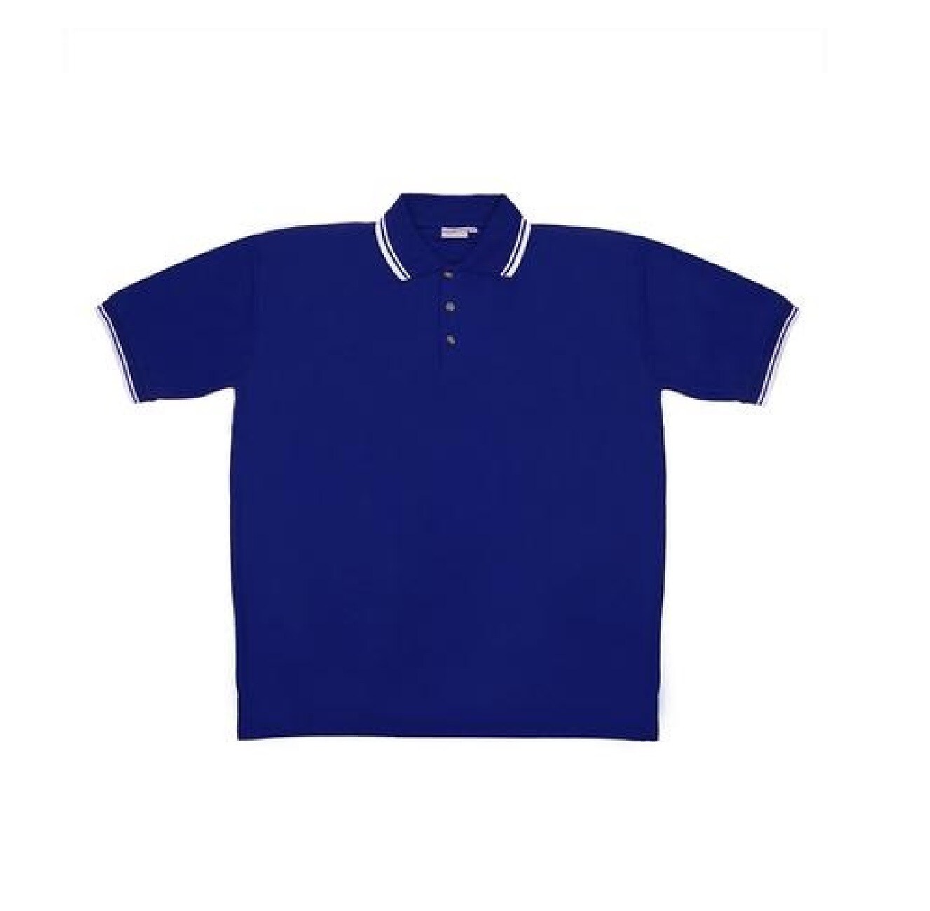 Christmas Central Men&#x27;s Blue Knit Pullover Golf Polo Shirt - Small
