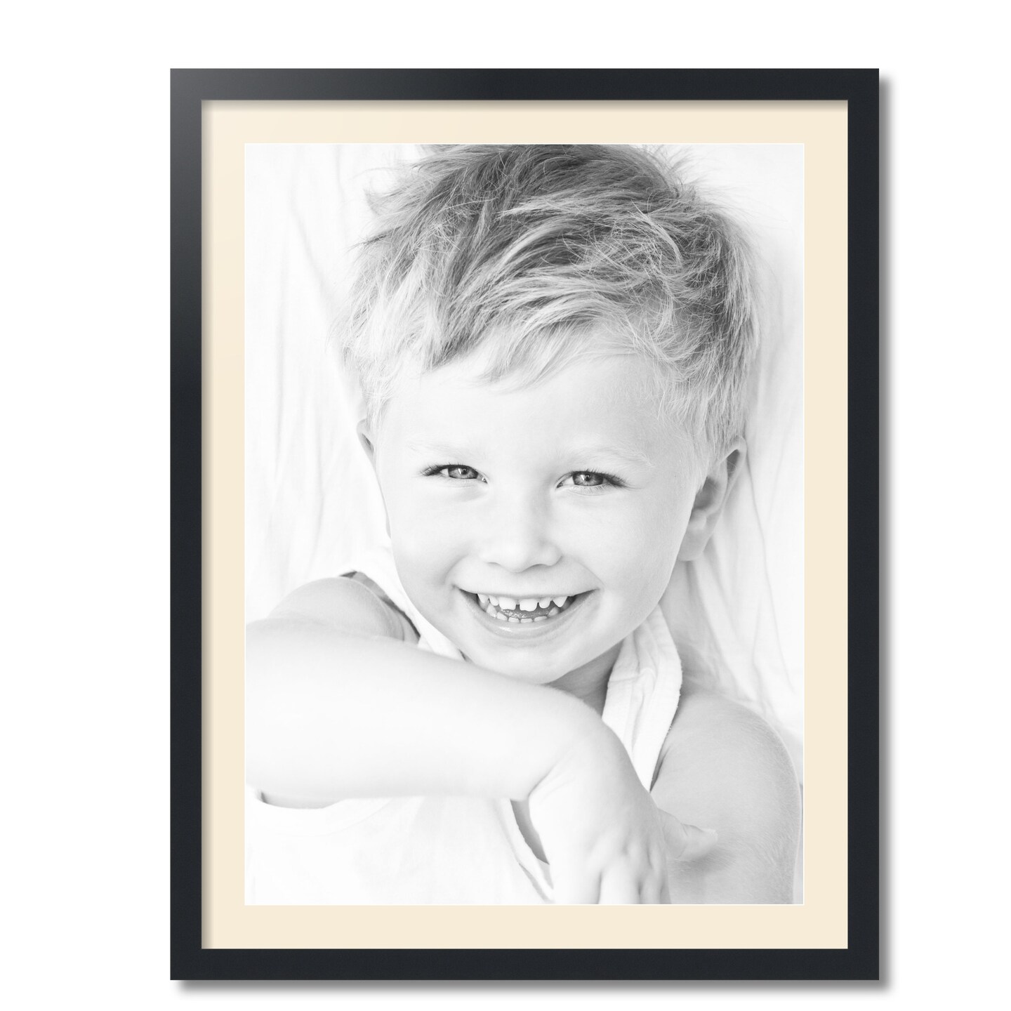ArtToFrames 26x34" Matted Picture Frame with 22x30" Single Mat Photo Opening Framed in 1.25" Black and 2" Mat (FWM-3926-26x34)