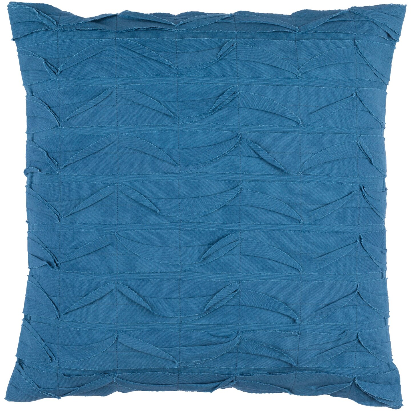 Tiwari Home 22&#x22; Cobalt Blue Contemporary Square Throw Pillow Cover