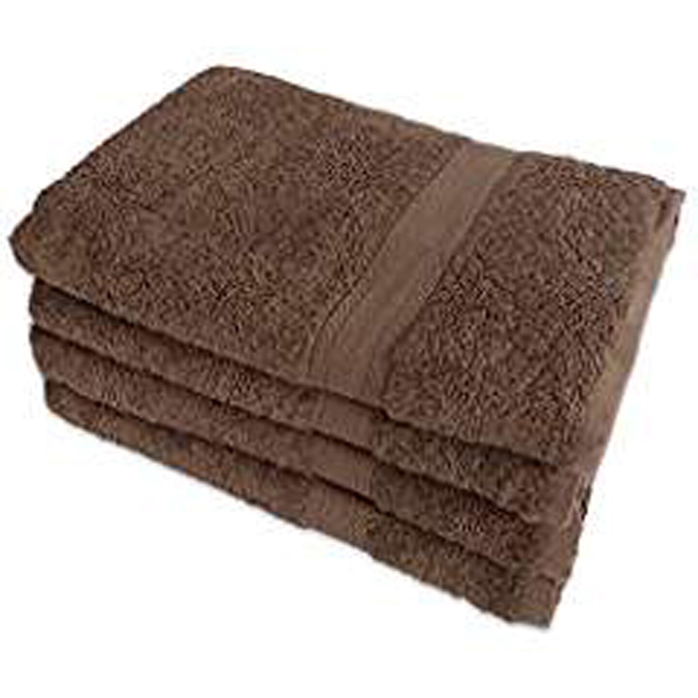 Contemporary Home Living Set of 4 Brown Bath Towel 54&#x22;