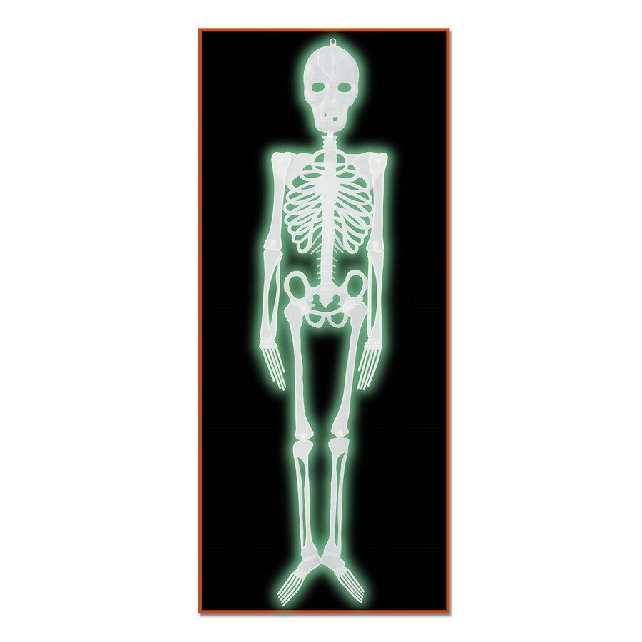 Beistle Pack of 12 Spooky Nite-Glo Jointed Skeleton Halloween Decorations 4&#x27;