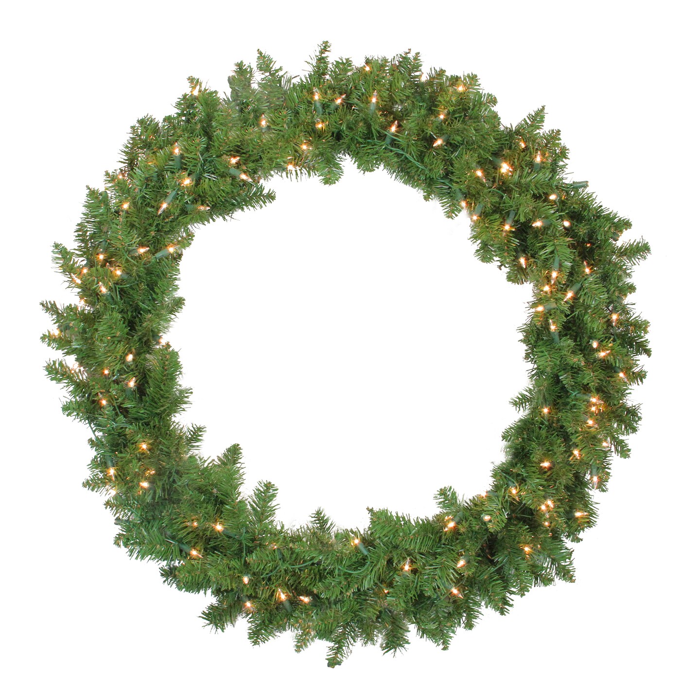 Northlight Pre-Lit Northern Pine Artificial Christmas Wreath - 36&#x22; - Clear Lights