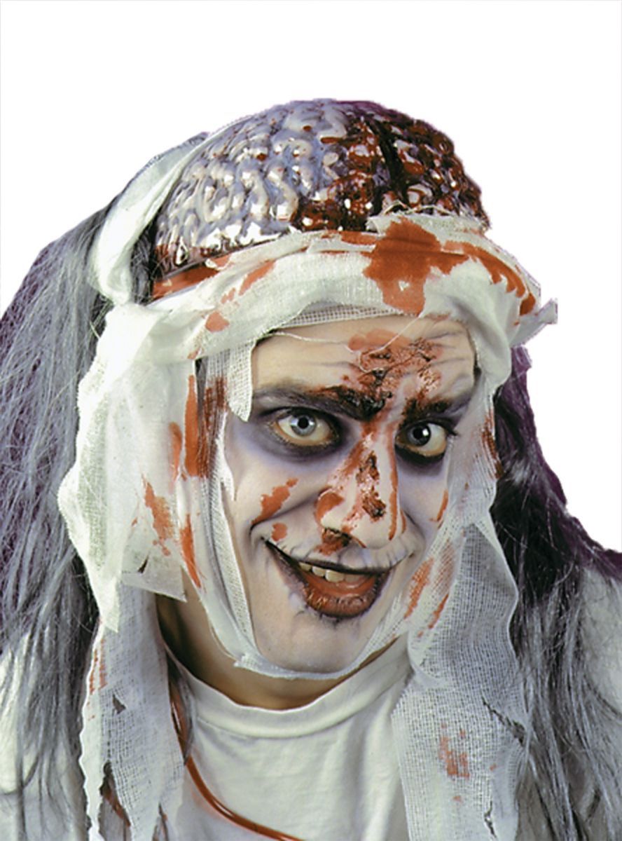 The Costume Center White and Gray Bleeding Brain Unisex Adult Halloween Headpiece Costume Accessory - One Size