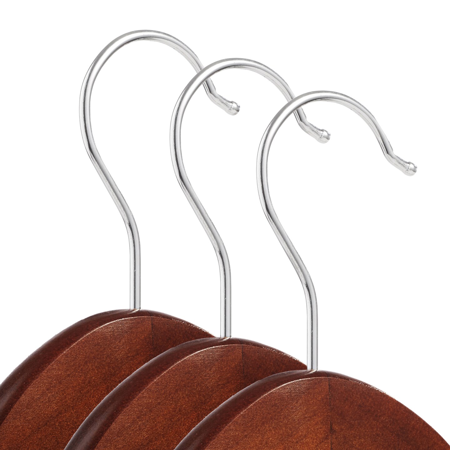 Casafield - 40 Wooden Suit Hangers - Premium Lotus Wood with Notches &#x26; Chrome Swivel Hook for Dress Clothes, Coats, Jackets, Pants, Shirts, Skirts