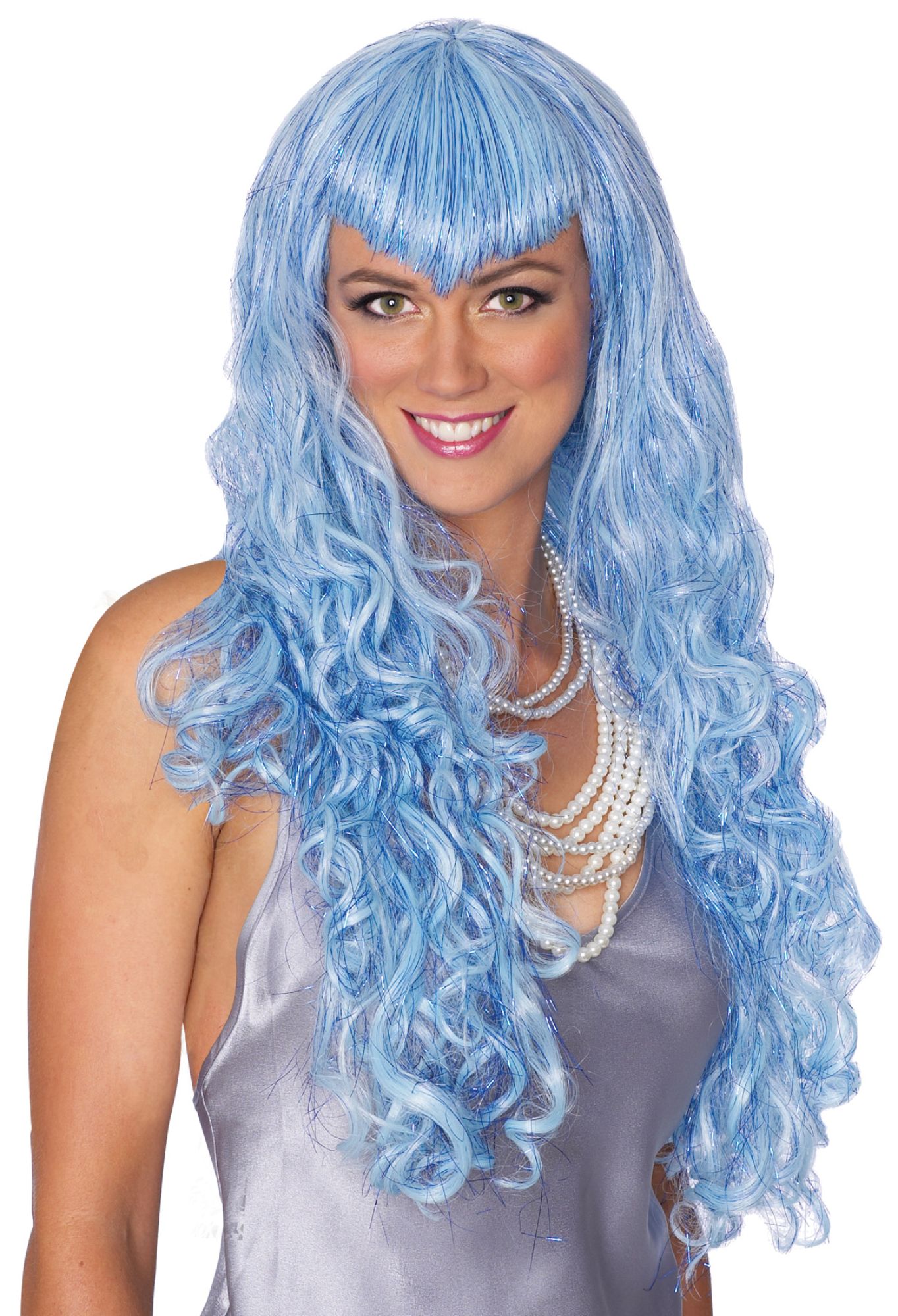 The Costume Center Blue Mermaid Women Adult Halloween Wig Costume Accessory - One Size
