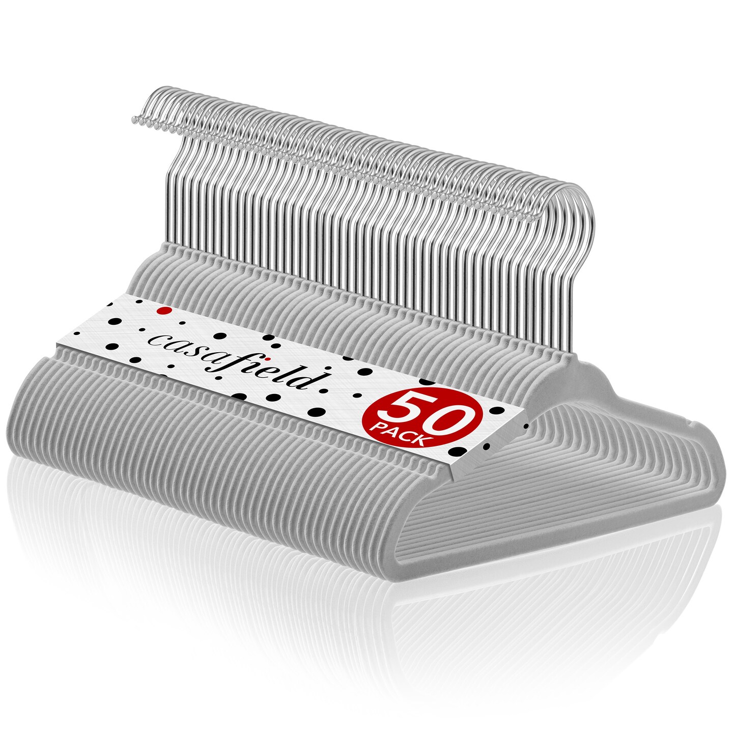 Casafield 50 Velvet Baby Hangers - 11" Size for Infant & Toddler Clothes