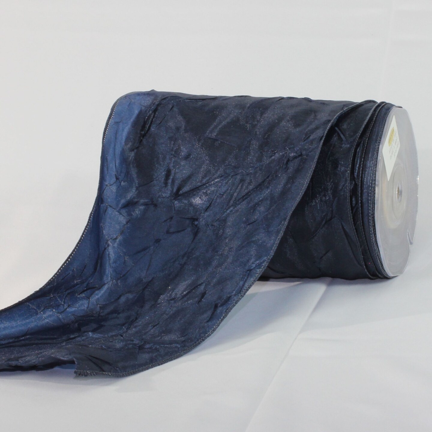 The Ribbon People Dark Blue Crinkled Solid Wired Craft Ribbon 6&#x22; x 27 Yards