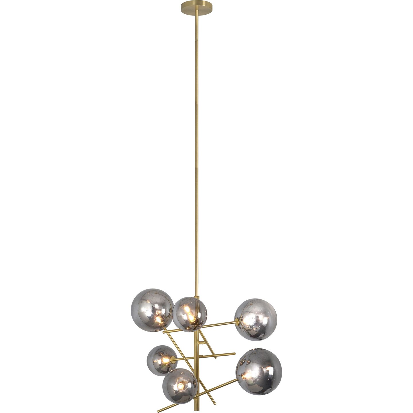 Signature Home Collection 28.5&#x22; Gold and Black Contemporary Ceiling Light Fixture