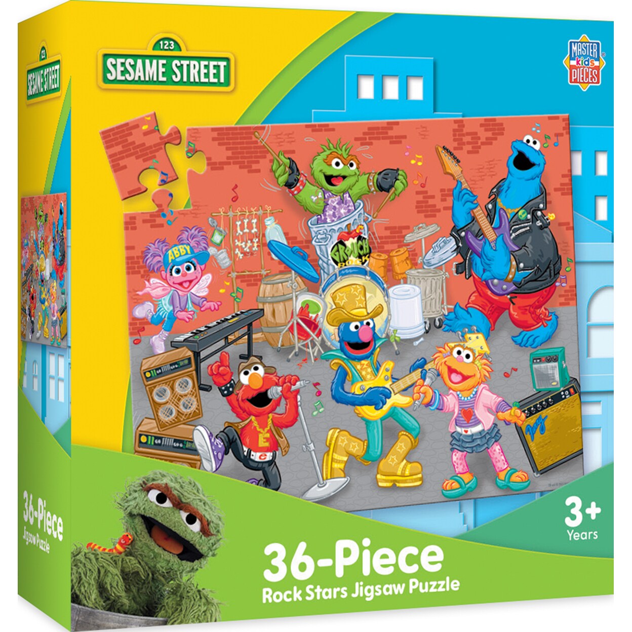 MasterPieces 36 Piece Sesame Street Puzzle for Kids - Rock Stars - 15"x11.5"
