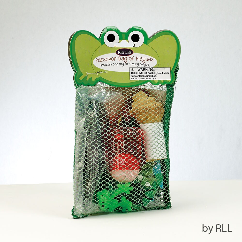 Rite Lite 8.75&#x22; Green and Red Passover Mesh Bag with Plagues