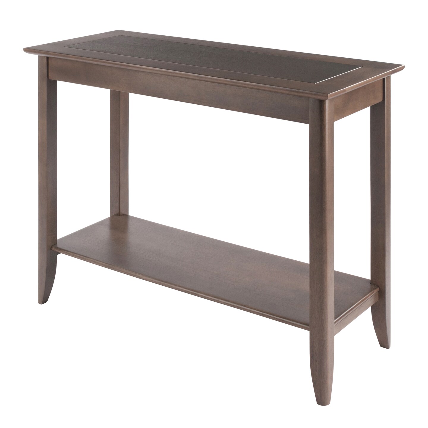 Contemporary Home Living 40&#x22; Oyster Gray Console Table with Shelf
