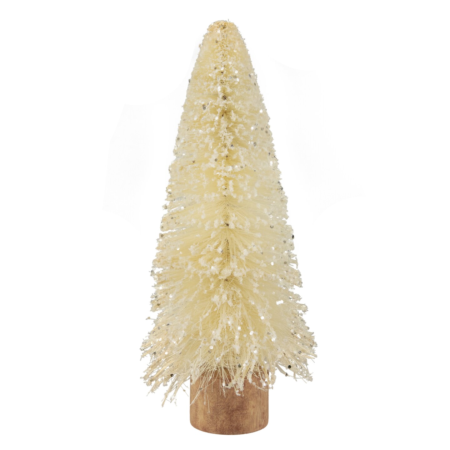 Northlight Glittered Sisal Christmas Tree Decoration - 11.5" - Cream