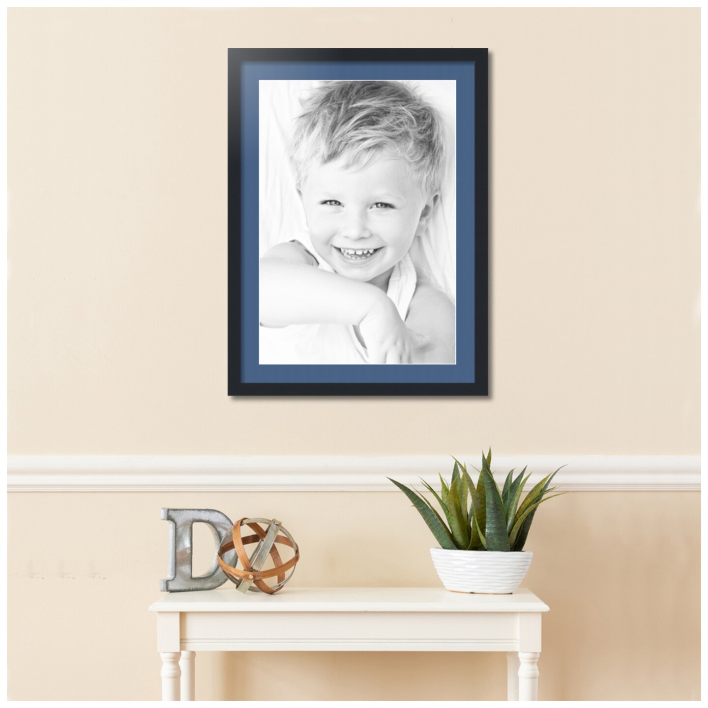 ArtToFrames 22x30" Matted Picture Frame with 18x26" Single Mat Photo Opening Framed in 1.25" Black and 2" Mat (FWM-3926-22x30)