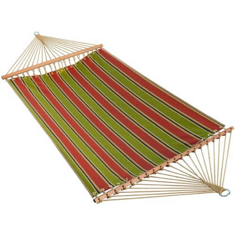 Algoma Striped Two Person Double Hammock - 156" x 55" - Green and Red
