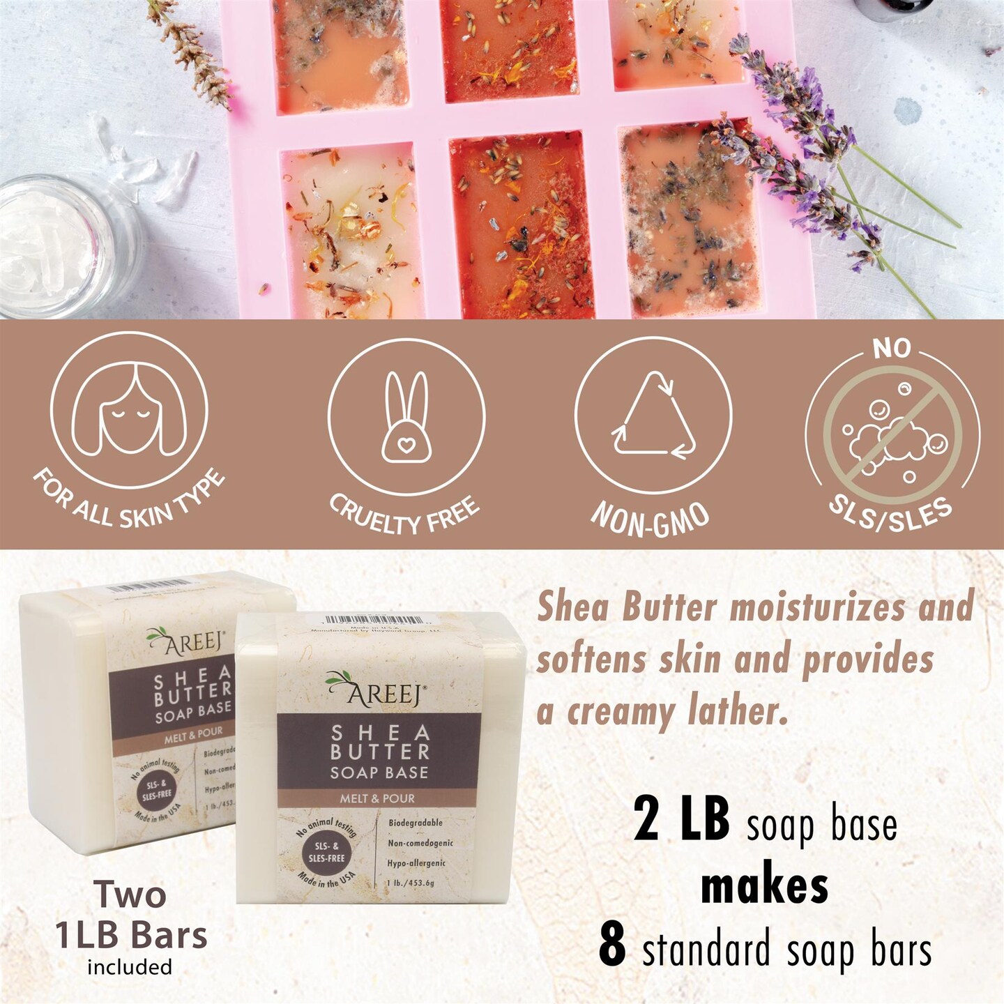 AREEJ SHEA BUTTER SOAP BASE SLS-FREE