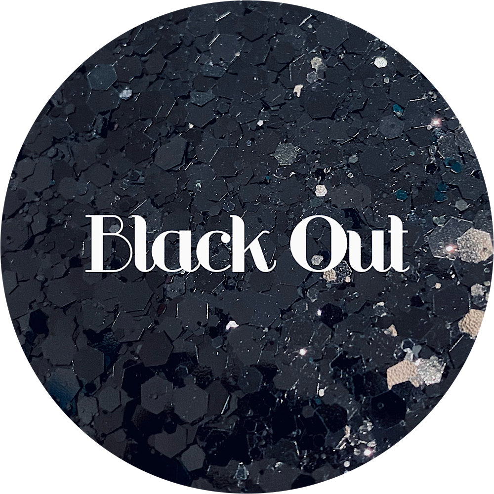 Polyester Glitter - Black Out by Glitter Heart Co.&#x2122;