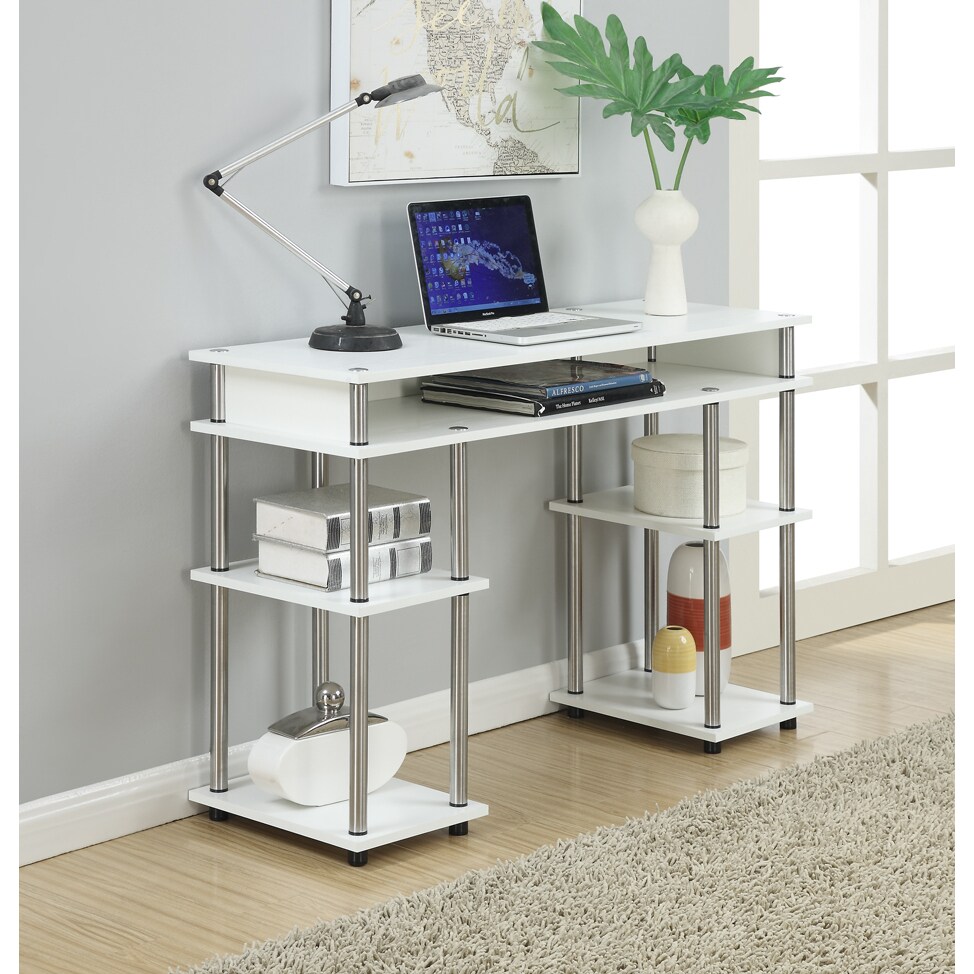 Convenience Concepts Designs2Go No Tools Student Desk, White