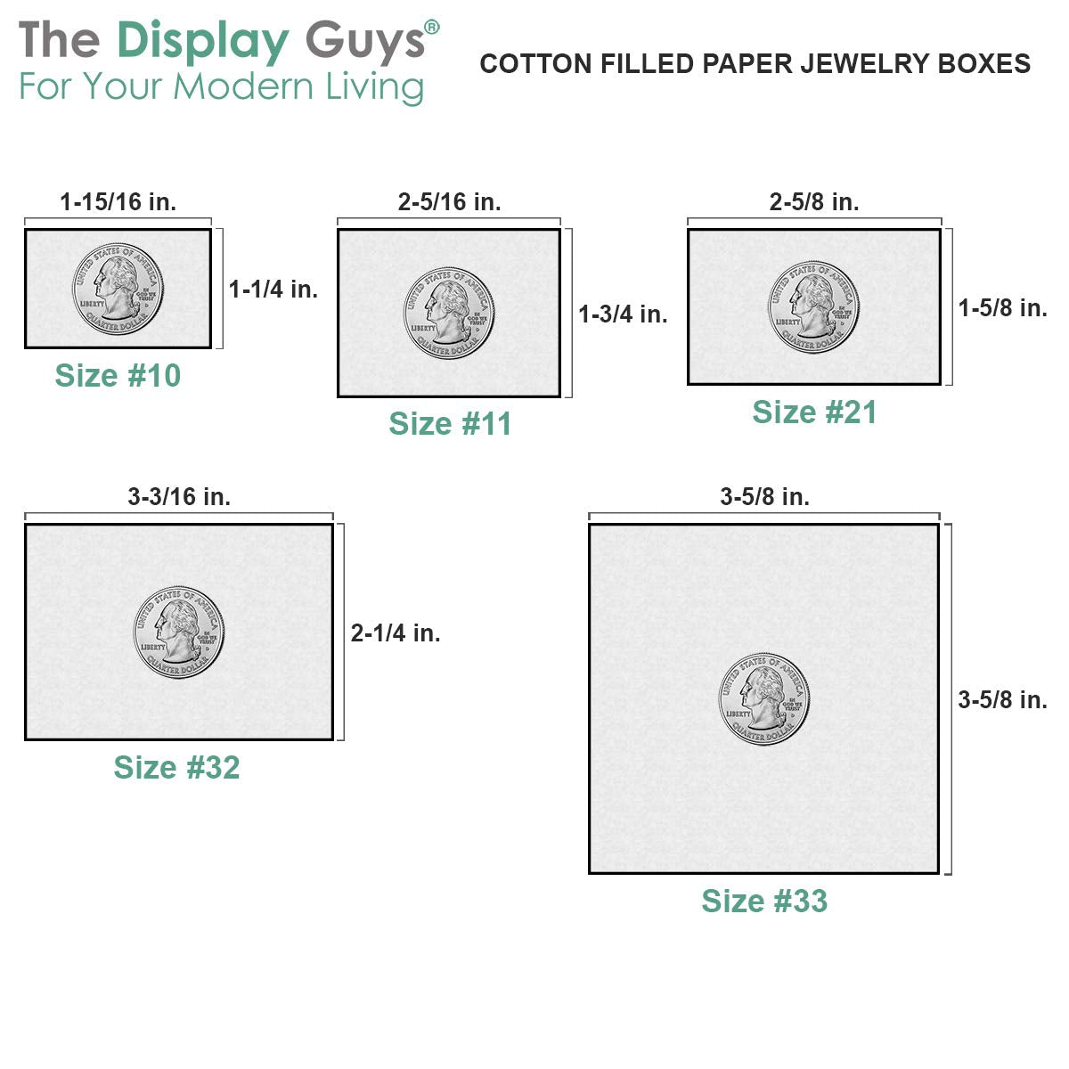 The Display Guys &#x2013; Cardboard Jewelry Boxes&#xA0;With&#xA0;Cotton &#x2013; 100 Pack &#x2013; Kraft Brown