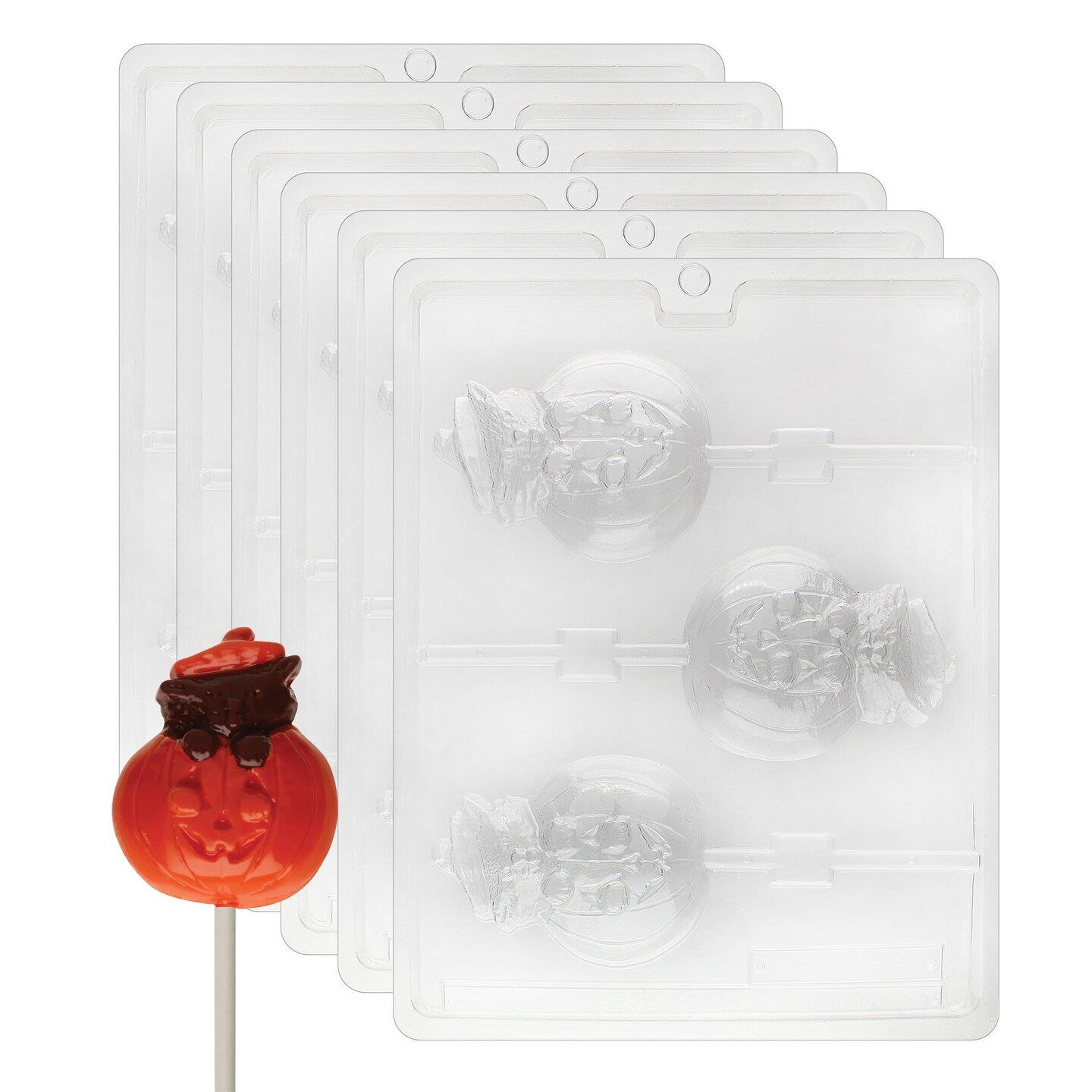 Chocolate Mold Lolly Cat In Jack O Lantern