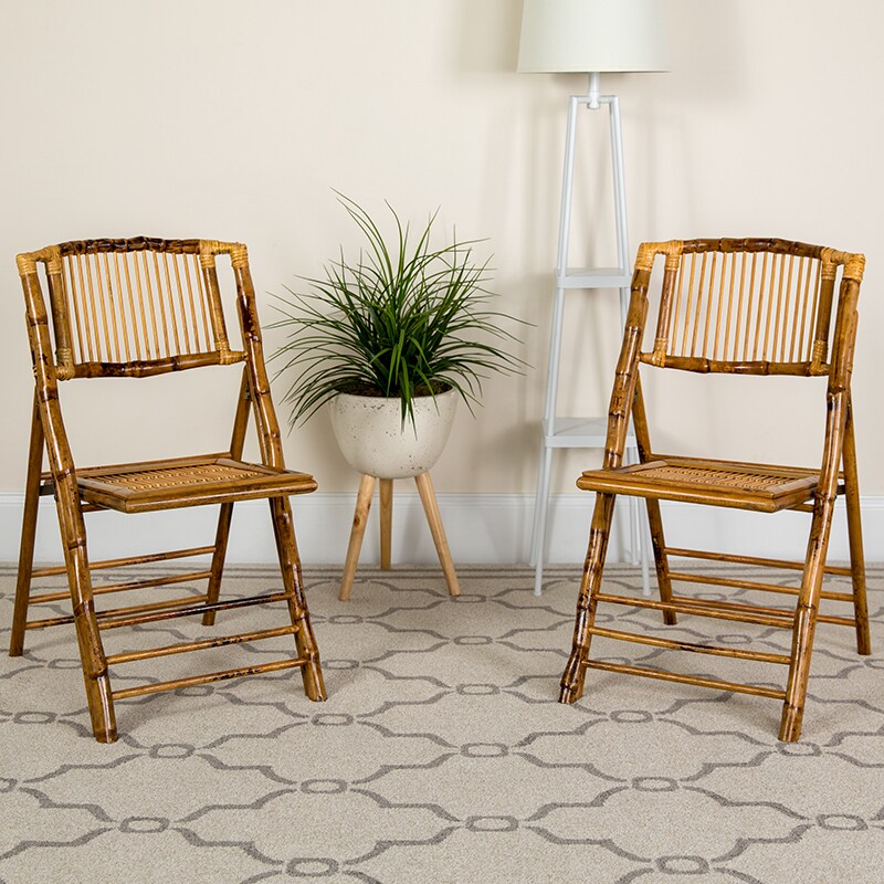 Flash Furniture Bamboo Folding Chairs Set Of 2 Bamboo Wood Folding Chairs