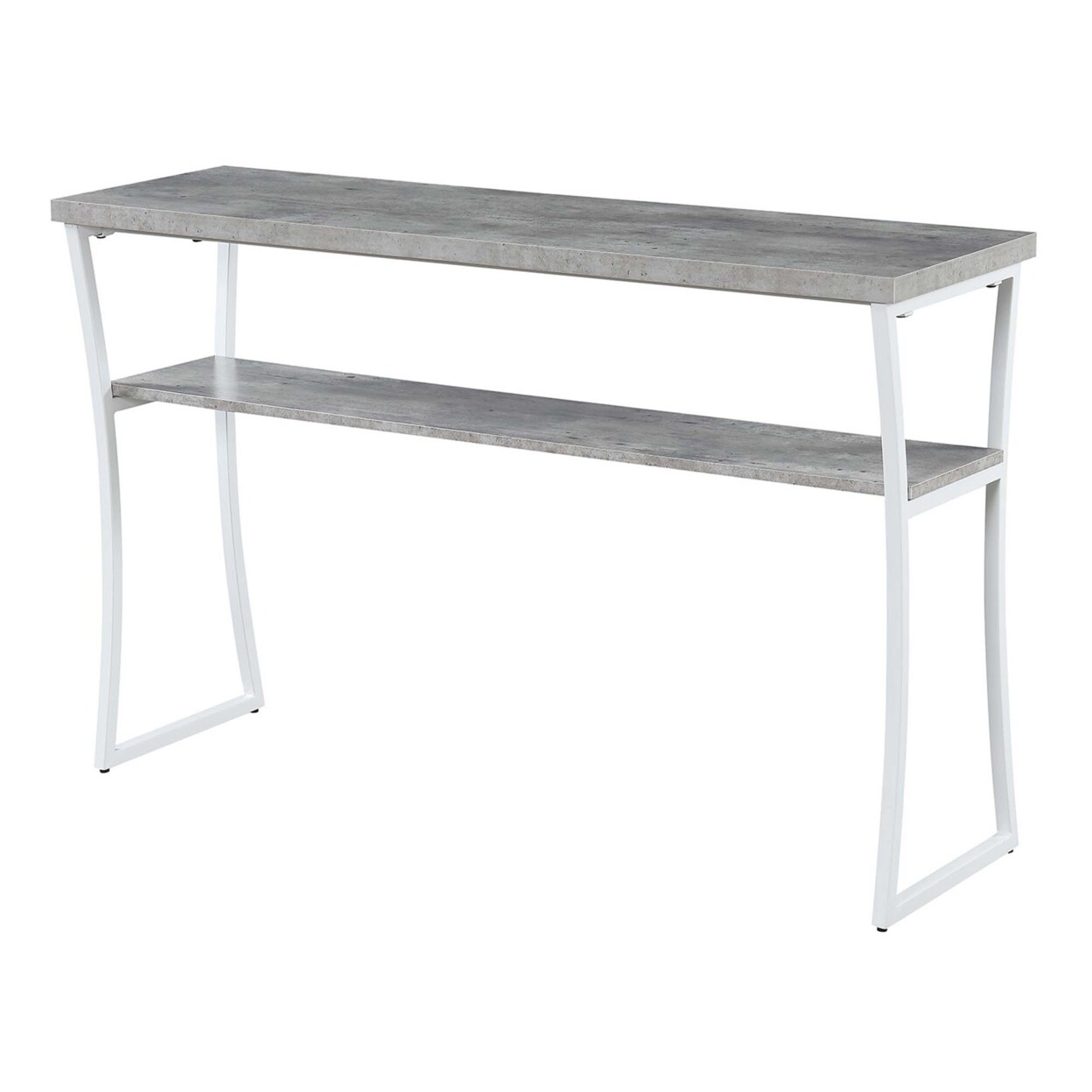 Convenience Concepts X-Calibur Console Table, Faux Birch and White