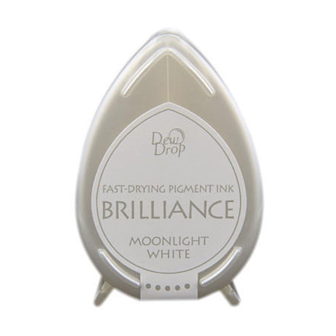 Tsukineko Brilliance Dew Drops Pigment Ink Pad - Moonlight White