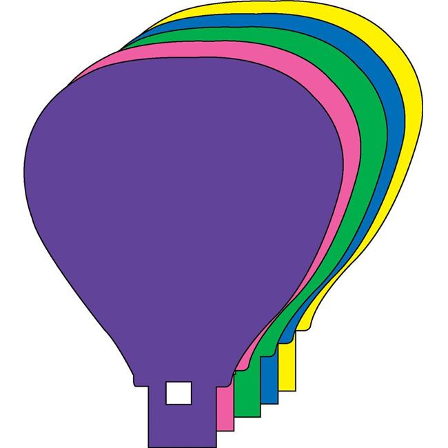 Creative Shapes Etc 4.5 x 4 in. Small Assorted Creative Cut-Out, Hot Air Balloon - 31 Sheets per Pack