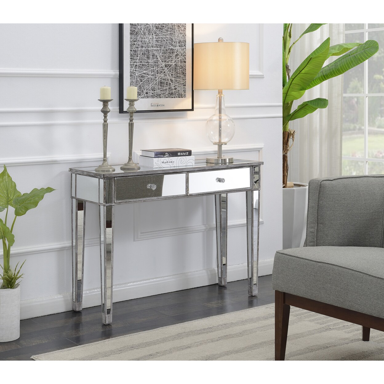 Gold coast mirrored desk discount