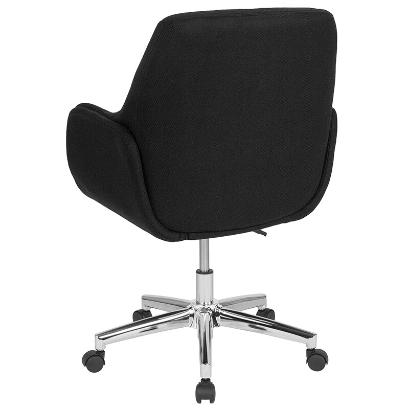 Flash Furniture Black Fabric Mid-Back Chair