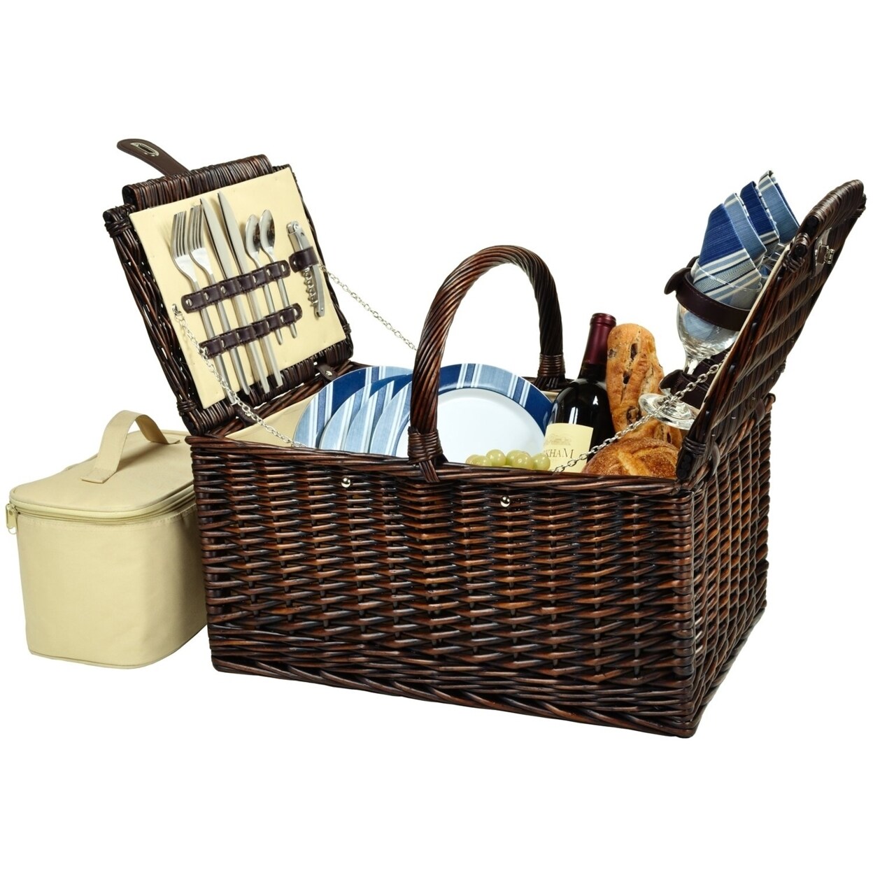 Picnic at Ascot   Buckingham Picnic Basket with Service for 4 (714)
