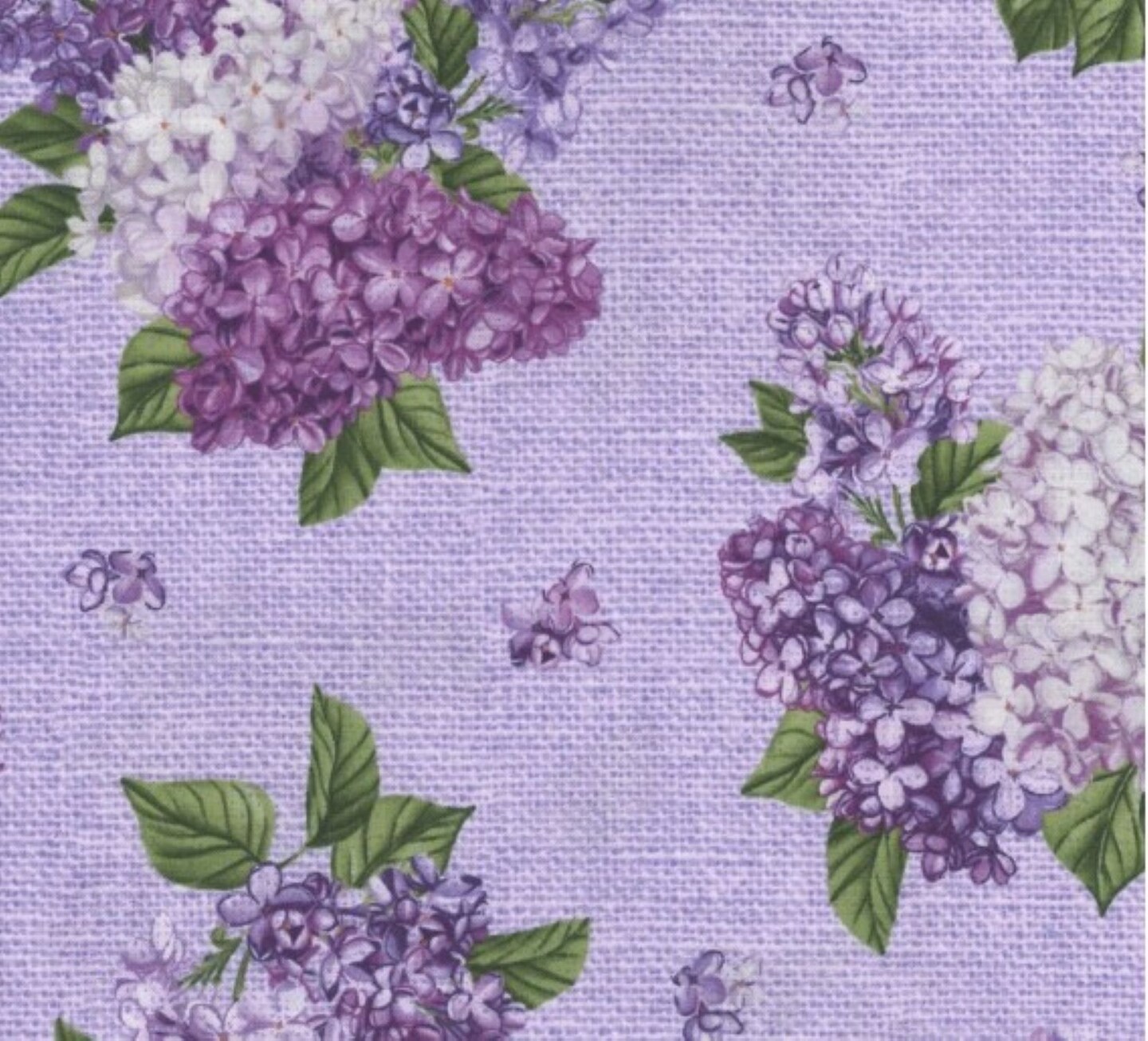 Lilac Garden Floral Tossed Bouquet Purple Cotton Fabric by Northcott BTY
