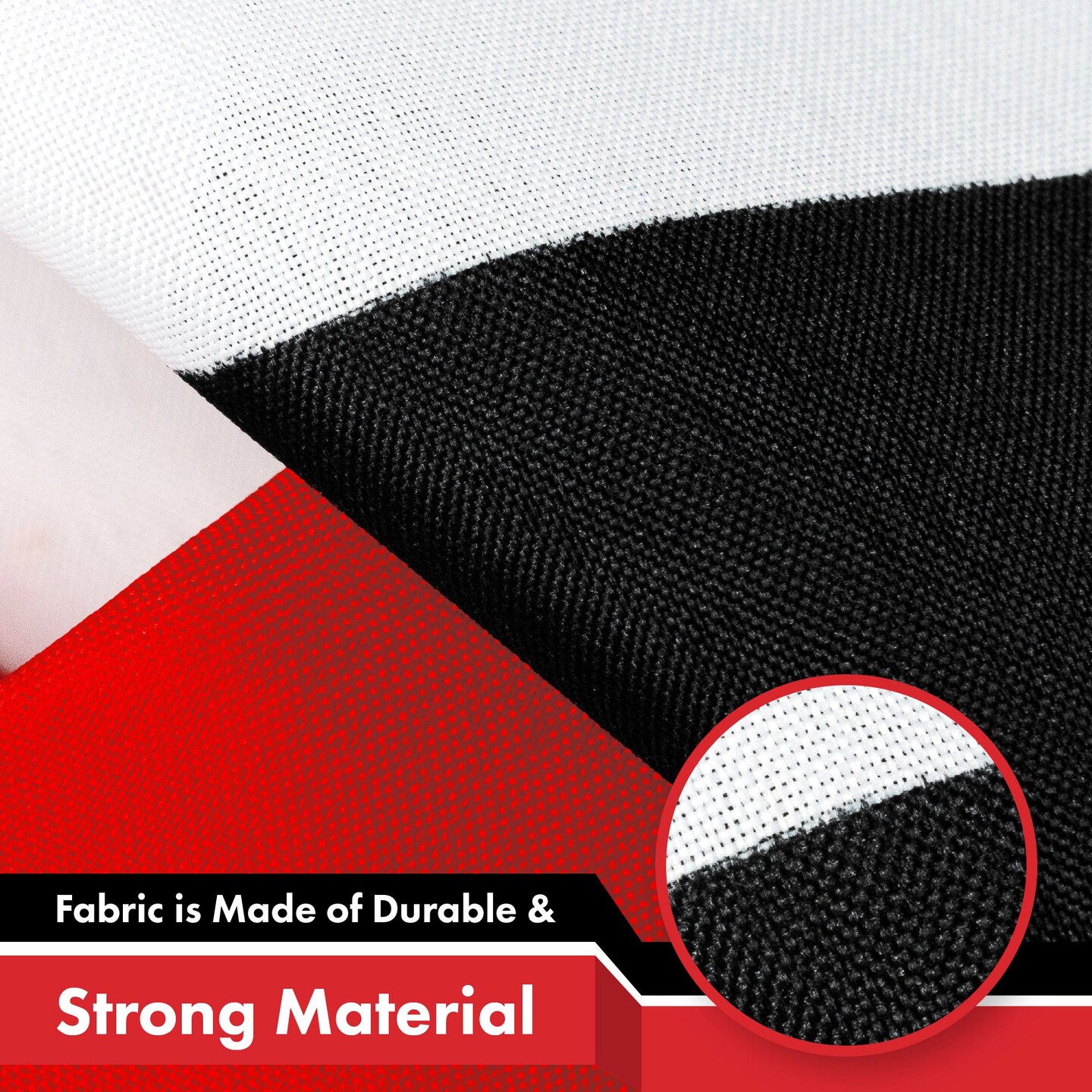Yemen (Yemeni) Flag | 3x5 feet | Printed 150D, Indoor/Outdoor, Vibrant Colors, Brass Grommets, Quality Polyester, Much Thicker More Durable Than 100D and 75D Polyester