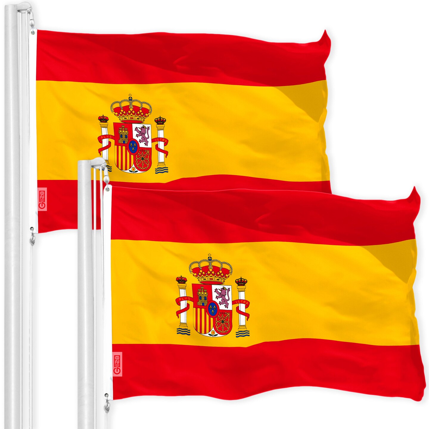 Spain Spanish Flag 3x5 Ft 2-Pack 150D Printed Polyester By G128