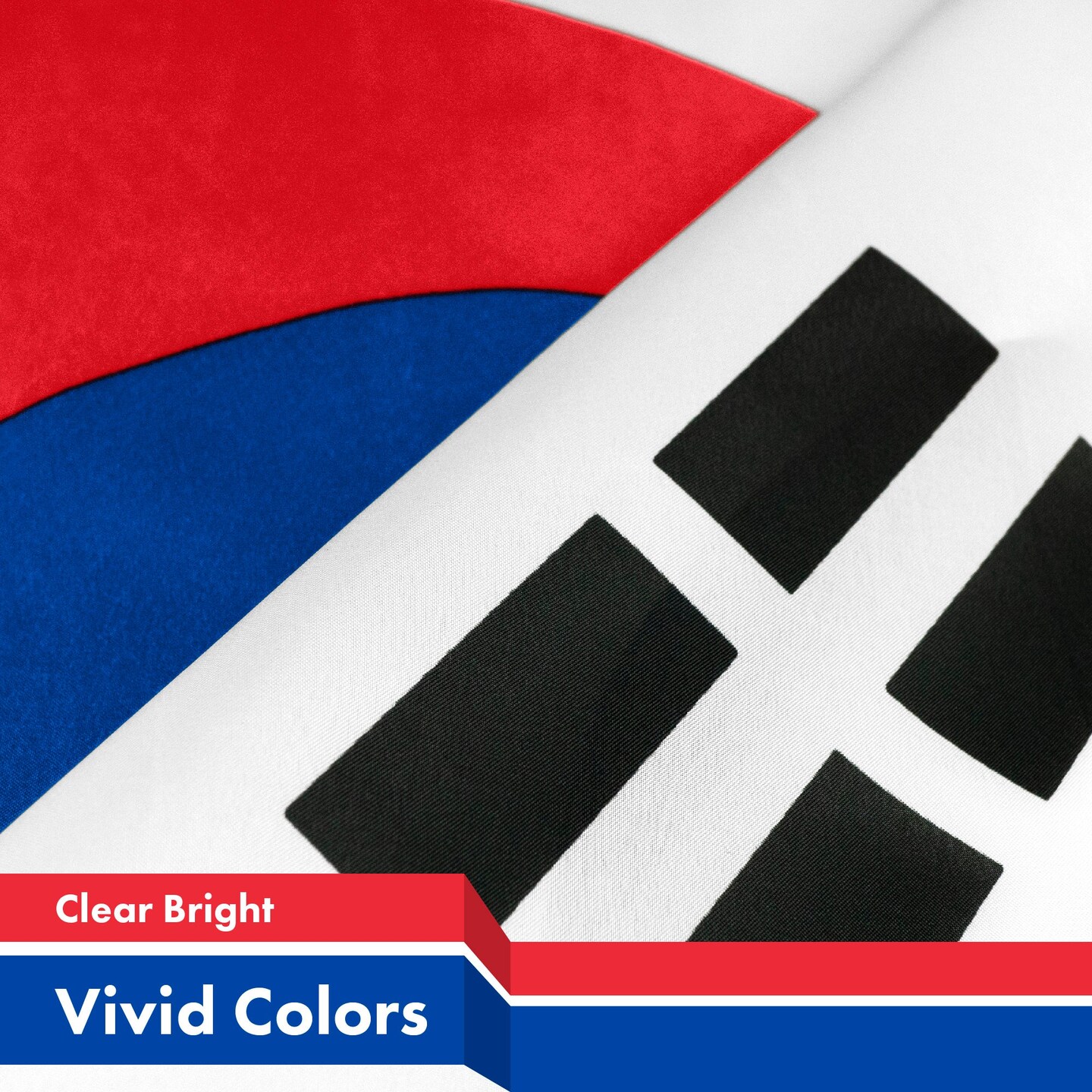 G128 Combo Pack: USA American Flag 3x5 Ft 150D Printed Stars &#x26; South Korea (South Korean) Flag 3x5 Ft 150D Printed