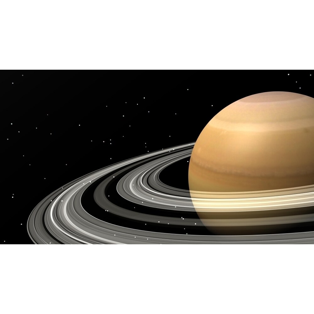 Close-Up Of Saturn And Its Planetary Rings Poster Print